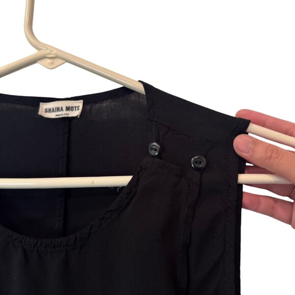 Shaina Mote black layered tank top size L - Picture 8 of 9